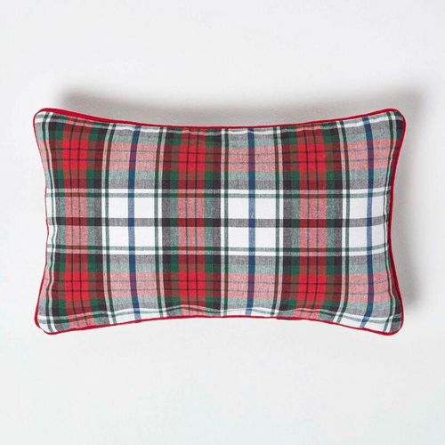 5055967414129 - Roter Schottenmuster-Kissenbezug MacDuff 30 x 50 cm - Rot-Weiß - Homescapes 5055967414129 - Roter Schottenmuster-Kissenbezug MacDuff 30 x 50 cm - Rot-Weiß - Homescapes