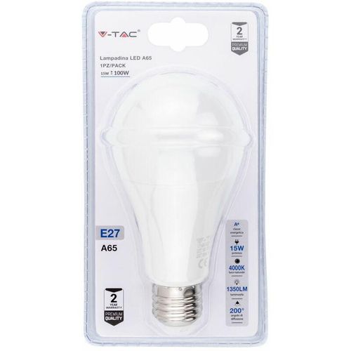 3800157628914 - Vtac - v-tac LED-Lampe E27 15W A60 4000K (Blister 1 Pezzo)