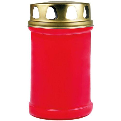 4059222252113 - Hs Candle - Grabkerze in Rot ca 48h Brenndauer - Rot