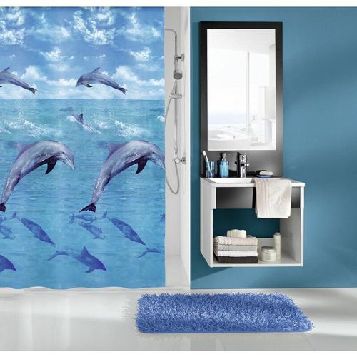 4004478209770 - Duschvorhang Dolphin multicolor 180 x 200 cm Duschvorhänge - Kleine Wolke