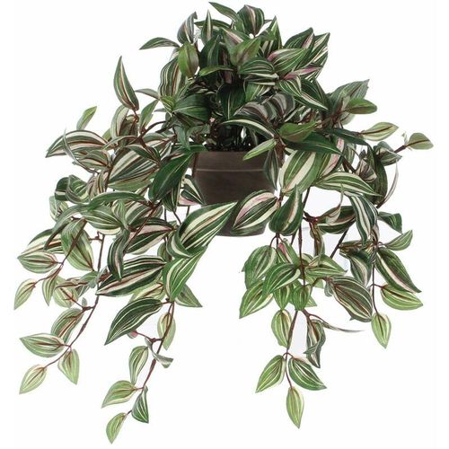 8712293766748 - - Mica Kunstpflanze Tradescantia hängend grün im Topf 45 x 25 x 25 cm Kunstpflanzen