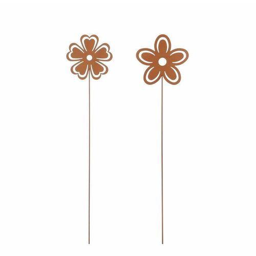 8718861488654 - - Mica Gartenstecker Blume Rost 115 cm Gartenfiguren