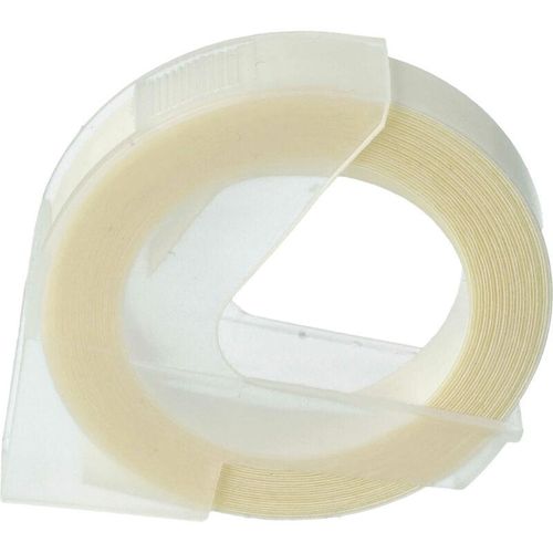 4062692108071 - 1x 3D Prägeband-Schriftband-Kassette kompatibel mit Dymo 1855 1880 18577 1765 1805 Etiketten-Drucker 3m x 9mm Weiß auf Transparent - Vhbw