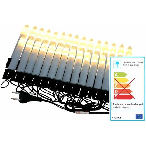 4036812014283 - X-mas Art Collection - led Lichterkette 30 Kerzen 73 m warm-weiss für innen - Weiss grün