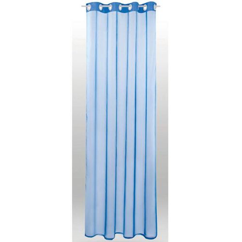 4059222004606 - Bestlivings - Gardine mit Ösen Transparent Voile 140 x 145cm ( Breite x Länge ) in blau - mittelblau Ösenschal in vielen weiteren Farben und Größen