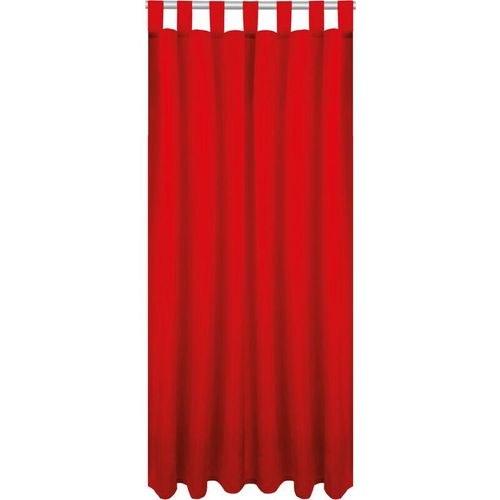 4251028180304 - Bestlivings - Blickdichte Rote Gardine mit Schlaufen in 140x175 cm ( BxL ) in vielen Größen und Farben - Rot