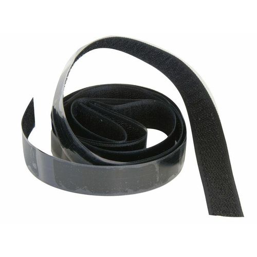 4001438073327 - Klettband 2 x 60 cm schwarz selbstklebend Haushaltsklebeband & Klebehaken - Nespoli