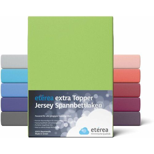 4055971020997 - Extra Jersey Topper Spannbettlaken 140x200 - 160x220 cm Apfelgrün - Apfelgrün - Etérea