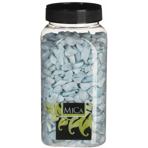 8711473581270 - Dekorative Steine hellblau 650 ml 1 kg Steine - Mica Decorations