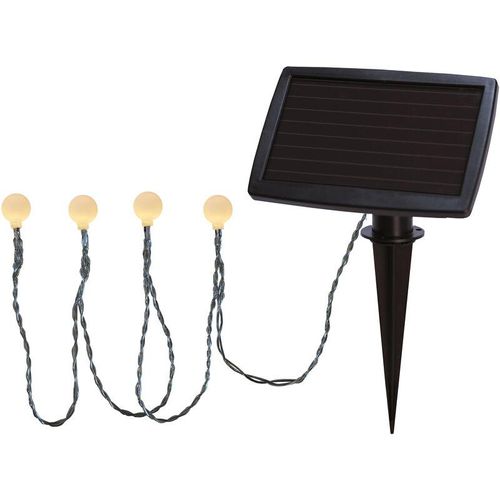 7391482477583 - Star Trading Deutschland Gmbh - Best Season LED-Solarlichterkette Balls weiß   20-teilig Länge 27 m mit Wintersolarpanel inklusiv Akku outdoor warm