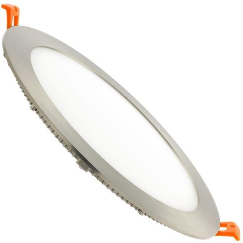 8445044039654 - Ledkia - LED-Deckeneinbauleuchte 18W Rund SuperSlim Silber Schnitt ø 205mm Warmes Weiß 2800K - 3200K 120º