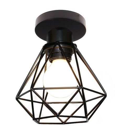 8432544335843 - Wottes - Deckenlampe 16CM Retro Deckenleuchte Geometrisch Käfig Pendelleuchte für Schlafzimmer Küche Bar Café - 1 Stückee