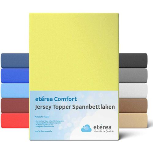 4055971069798 - Etérea - Jersey Topper Spannbettlaken 180x200 - 200x200 cm Gelb - Gelb