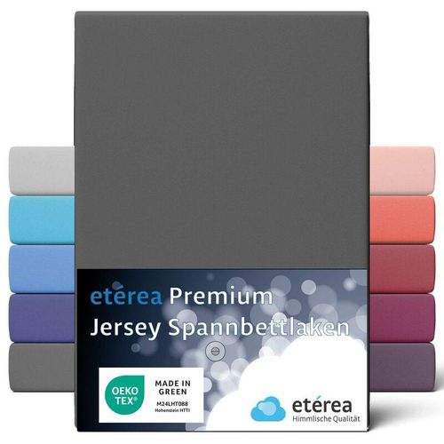 4055971068678 - Etérea - Premium Jersey Spannbettlaken Anthrazit 90x200 - 100x200 cm - Anthrazit