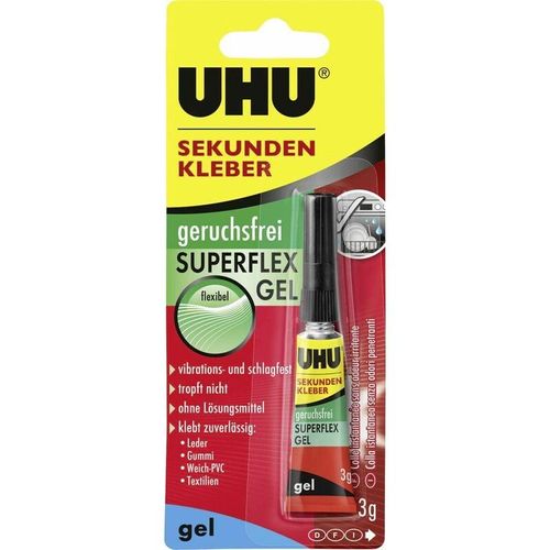 4026700455656 - Sekunden Alleskleber geruchsfrei Superflex Gel 3 g Sekundenkleber - UHU