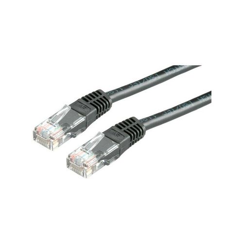 7611990134762 - Roline Cordon LAN Cat 5e Câble réseau UTP Ethernet avec connecteur RJ45 noir 1 m (21150535)