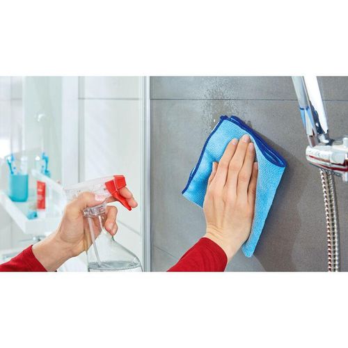 4042448175236 - Powerstrips® Duschkorb Waterproof Wave groß weiß - selbstklebender Kunststoff-Organizer für Dusche und Wanne - zur Aufbewahrung von Bad-Accessoires