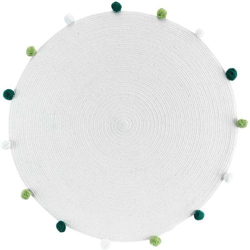 3574386094948 - Douceur Dintérieur - Kinderteppich mit Pompons pompomparty rund ø 90 cm