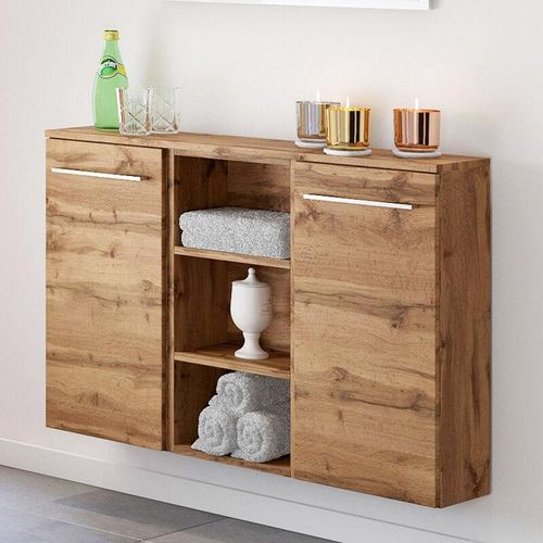 4251324915334 - Lomadox - Badmöbel Sideboard LOUNY-03 in Wotaneiche Nb b h t ca 90 66 20 cm - braun