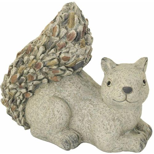 4057984013195 - Mm_unverified_brand - Steinfigur Eichhörnchen 31 cm liegend Deko Gartenfigur Polystone Steinoptik - Mehrfarbig