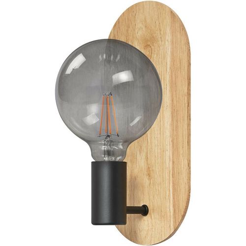 4058075757080 - Ledvance - decor Wood Wall Wandleuchte schwarz mit E27 Sockel für den einfachen Austausch des Leuchtmittels kann mit einfacher oder smarter Lampe