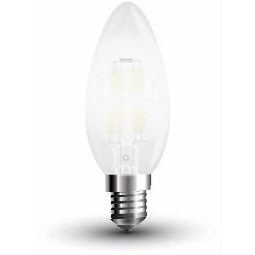 3800157609104 - Vtac - v-tac LED-Glühbirne E14 4W 100LM W Kerze Glühfaden Satin 6400K