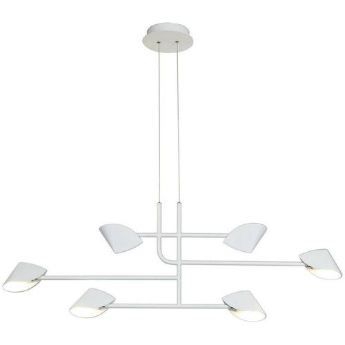 8435153275715 - Inspired Mantra Capuccina Lineare Pendelleuchte mit 6 Leuchten 45 W LED 3000 K 3100 lm Weiß 3 Jahre Garantie