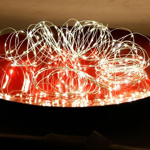 4251699808392 - Buri - LED-Drahtlichterkette mit Timer 40m 400 Micro-LEDs Warmweiß Lichterkette Deko - Warmweiß