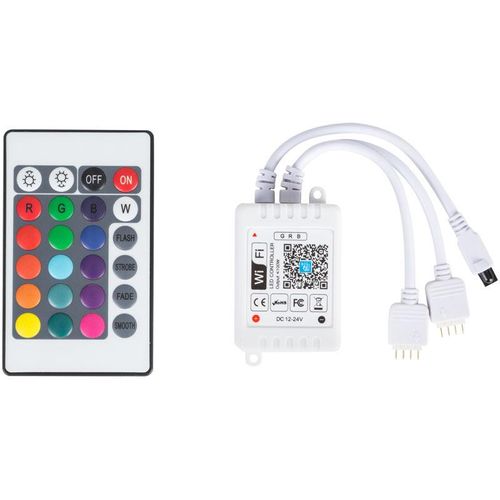 8445152148408 - Greenice - Regler wifi Doppelt led -Leiste rgb Comptable Alex Google Home Mit Fernbedienung [TB-WFXB-IR24] (TB-WFXB-IR24)