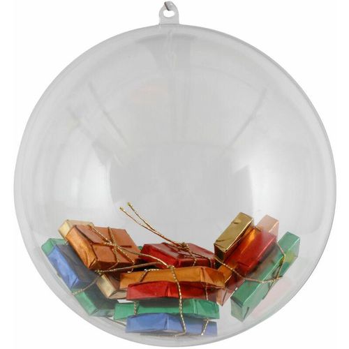 4251699827423 - Weihnachtskugel zum Selbstbefüllen 12cm transparent Weihnachtsdeko Dekokugel - Buri