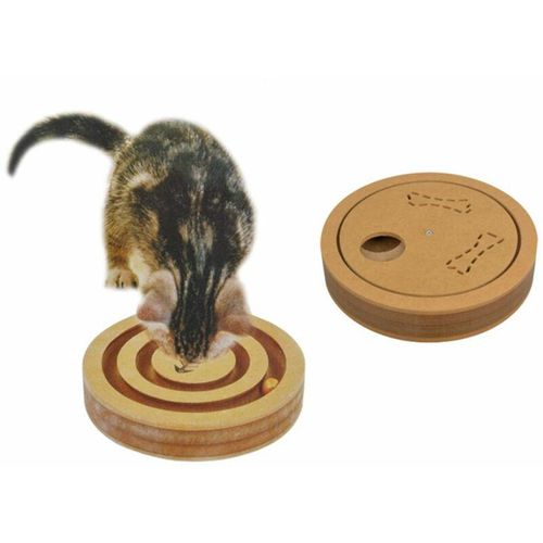 4250407387488 - Buri - Holzschnecke Katzenspielzeug Hundespielzeug Beschäftigungsspielzeug Spielbrett