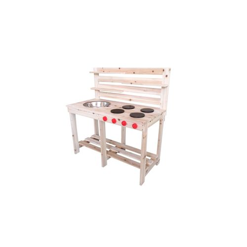 4260360011511 - Matschküche Outdoor-Küche Garten-Spieltisch für Kinder - natur - Coemo 4260360011511 - Matschküche Outdoor-Küche Garten-Spieltisch für Kinder - natur - Coemo