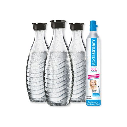 9123989609055 - Reservezylinder + 3 x Glaskaraffe - Sodastream