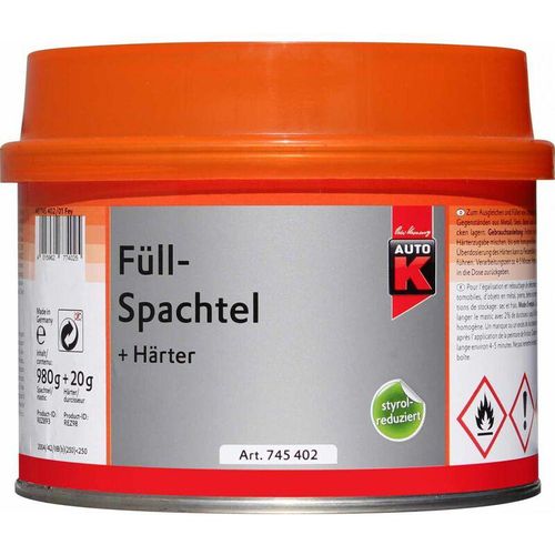 4015962774025 - Auto-k - Füllspachtel + Härter 1000 g Spachtel Spachtelmasse