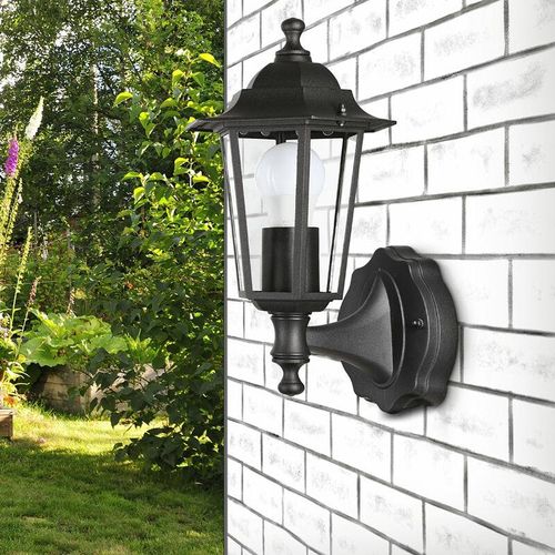 4250525367386 - Außenleuchte Wetterfest IP44 Anthrazit Alu Laterne Außenlampe Wandleuchte Wandlampe Außen Beleuchtung Garten Wandleuchte - Monzana