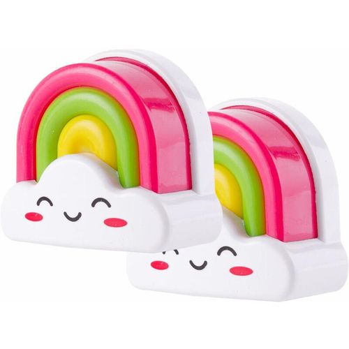 8445152217562 - Greenice - 2 Pack Verstellbare Wandnacht led für Kinder Rainbow - Warmweiß