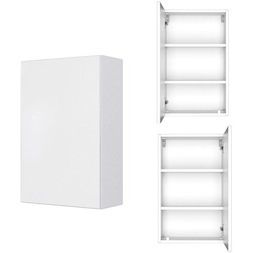 4251581594143 - Lomadox - Badezimmer Hängeschrank 40 cm LAURIA-03 in matt weiß BxHxT ca 40x64x20 cm - weiß