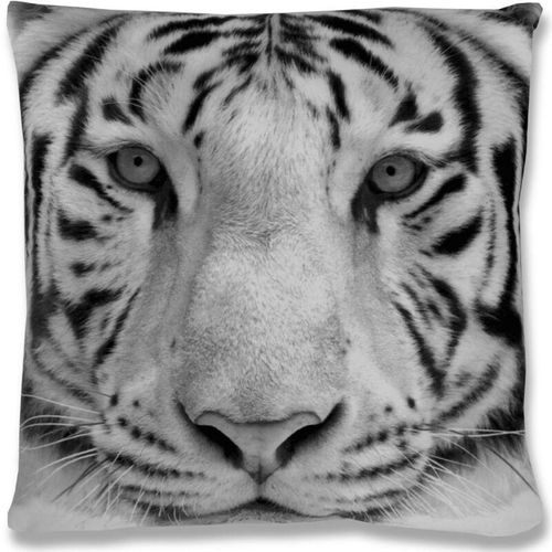 4035179108840 - Bestlivings - Kissenbezug Fotodruck Motiv in 40x40 cm Flauschig weiche Kissen-Hülle in vielen Motiven erhältlich ( Design Tiger Grey ) - Tiger grey