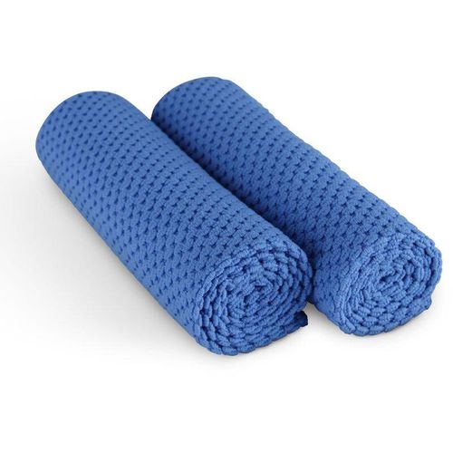 4059222062514 - Premium Geschirrtuch 300g m² - Microsensation - 60x40cm ( Blau   2er Pack ) Reinigungstücher Mikrofasertuch - super saugfähige Küchentücher - Blau