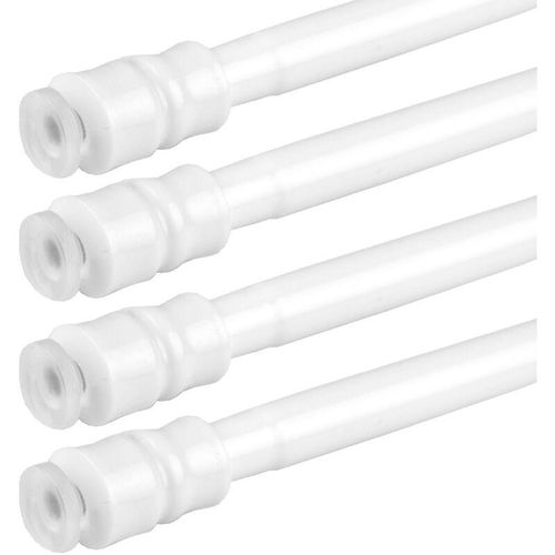 4059222251871 - Bestlivings - Klemmstange mit Schraubtechnik ausziehbar kein Bohren und kein Kleben weiß - perlweiß 60 - 90 cm ( 4er Pack ) - Weiß