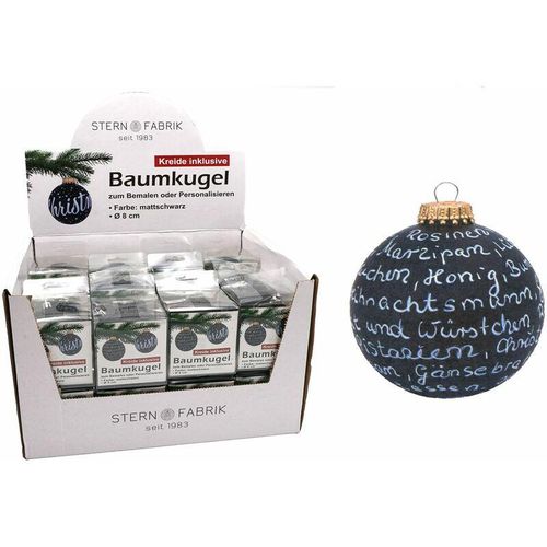 4038732012226 - Buri - Weihnachtsbaumkugel zum Beschriften 8cm Christbaumschmuck Weihnachtsdeko