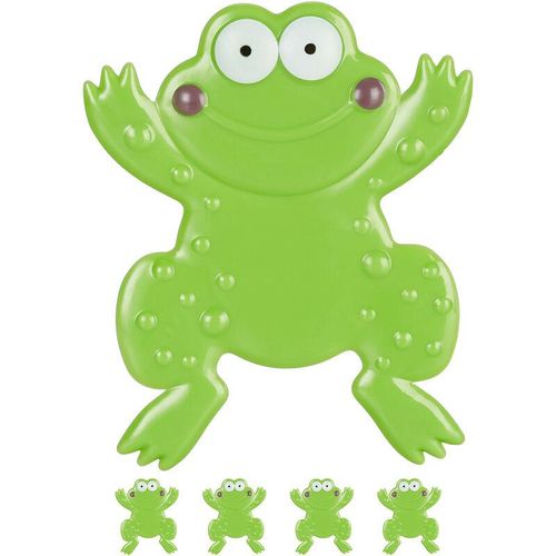 4052025294564 - Badesticker 5er Set Frosch-Design mit Saugnapf Kinder Badewanne & Dusche pvc Anti Rutsch Sticker grün - Relaxdays