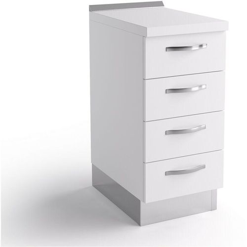 0633690244142 - Abitare - Küchenkorpus 40x60x84 cm Holz weiss matt mit vier Schubladen - Massa