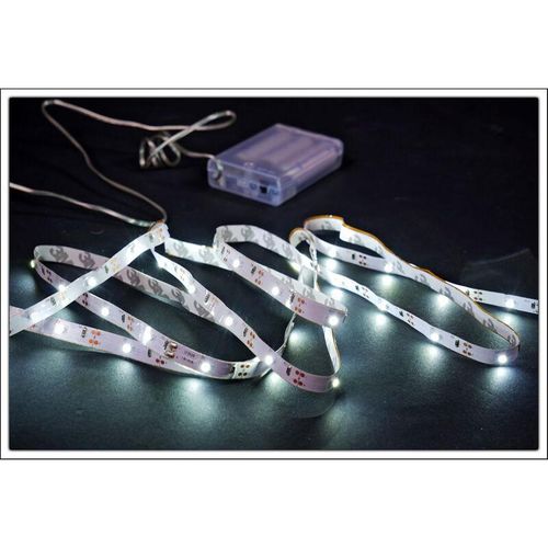 4260273056432 - Spetebo - led Stripe mit 30 led in kalt weiß - 100 cm - led Streifen mit selbstklebender Rückseite