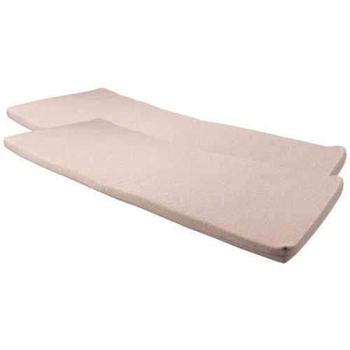 4251699834650 - Buri - Bankauflagen 2er-Set beige Sitzkissen Polsterauflage Sitzauflage Gartenbank