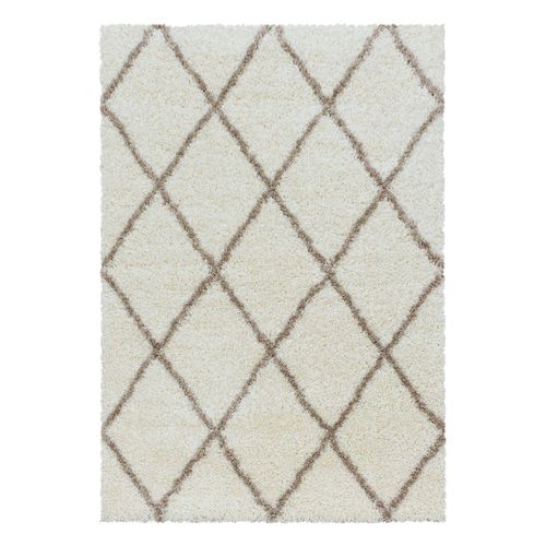 4058819101346 - Hochflor-Teppich AYYILDIZ TEPPICHE ALVOR 3401 Teppiche Gr B L 160 cm x 230 cm 50 mm 1 St beige (cream) Esszimmerteppiche