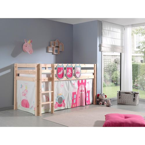 5420070227773 - VIPACK - Spielbett Pino mit Textilset Vorhang und 3 Taschen Princes Ausf Kiefer massiv natur 5420070227773 - VIPACK - Spielbett Pino mit Textilset Vorhang und 3 Taschen Princes Ausf Kiefer massiv natur