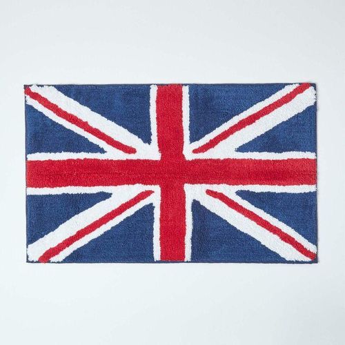 5055967432710 - Badematte Union Jack 100% Baumwolle - Rot - Homescapes