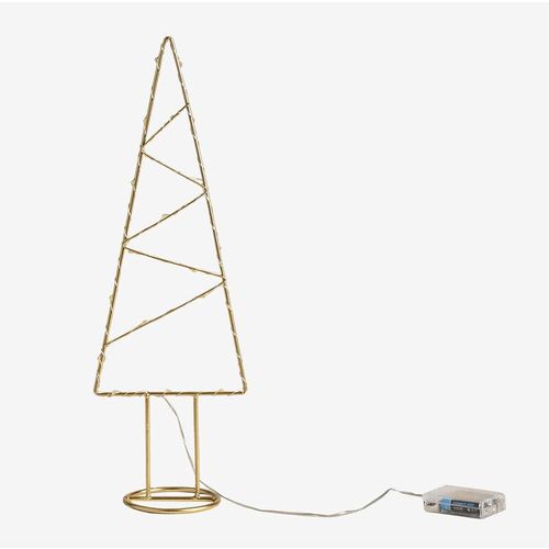 8435507984812 - Weihnachtsbaum mit LED-Lichtern Gazpie Gold - Gold Warmes Weiß - Sklum