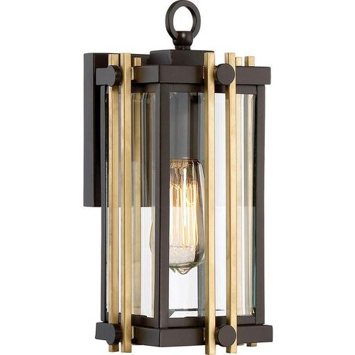 5024005343714 - Elstead - Quoizel QZ-GOLDENROD2-S Wandleuchte Goldenrod 1xE27 100W Stahl Bronze gold Glas geschliffen H327cm B155cm IP44 dimmbar